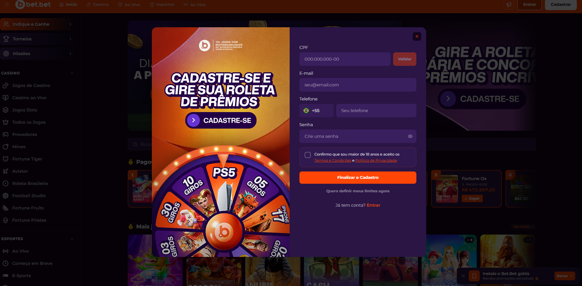 Bet.bet Cadastro