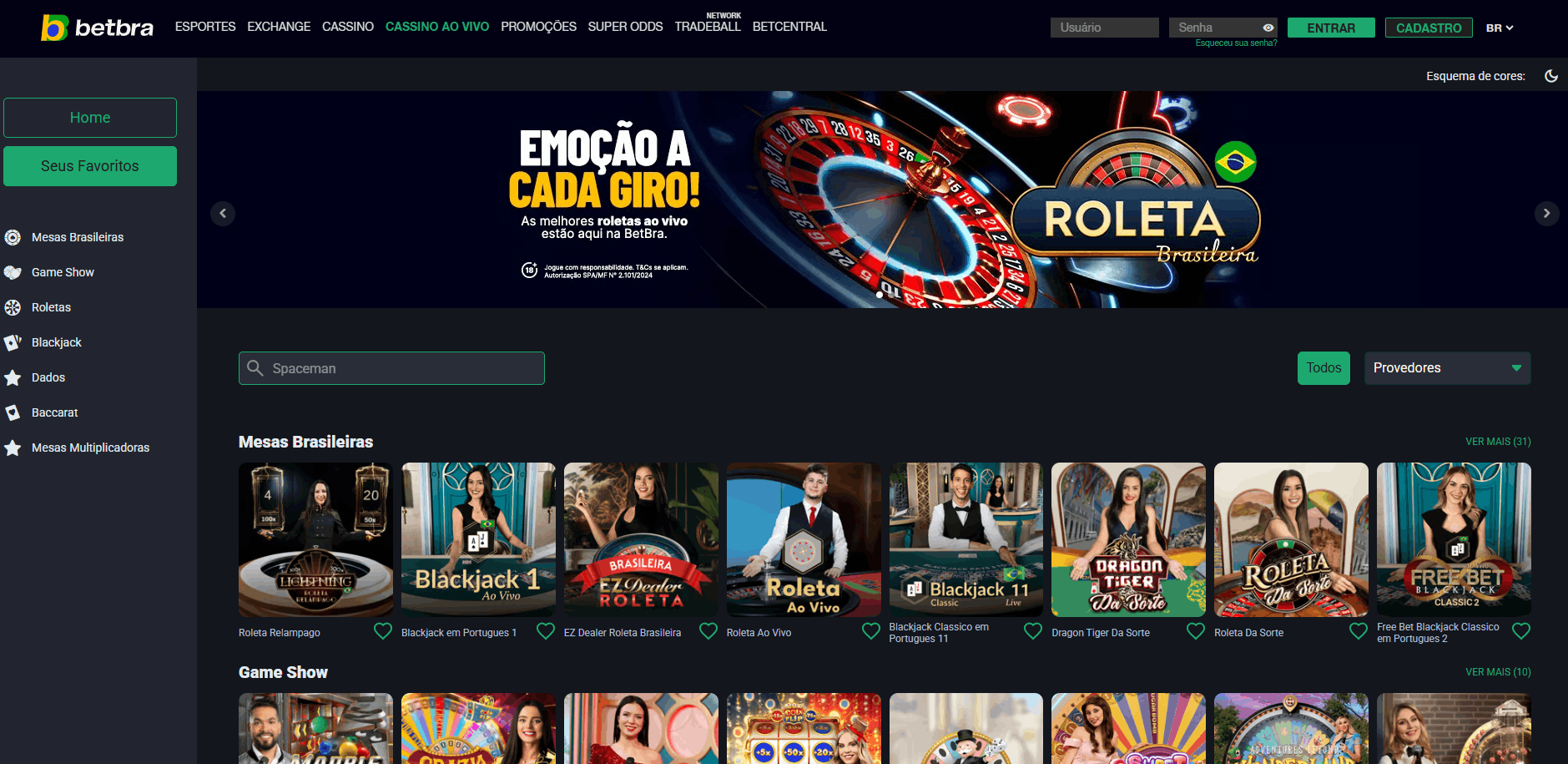 BetBra Cassino ao Vivo