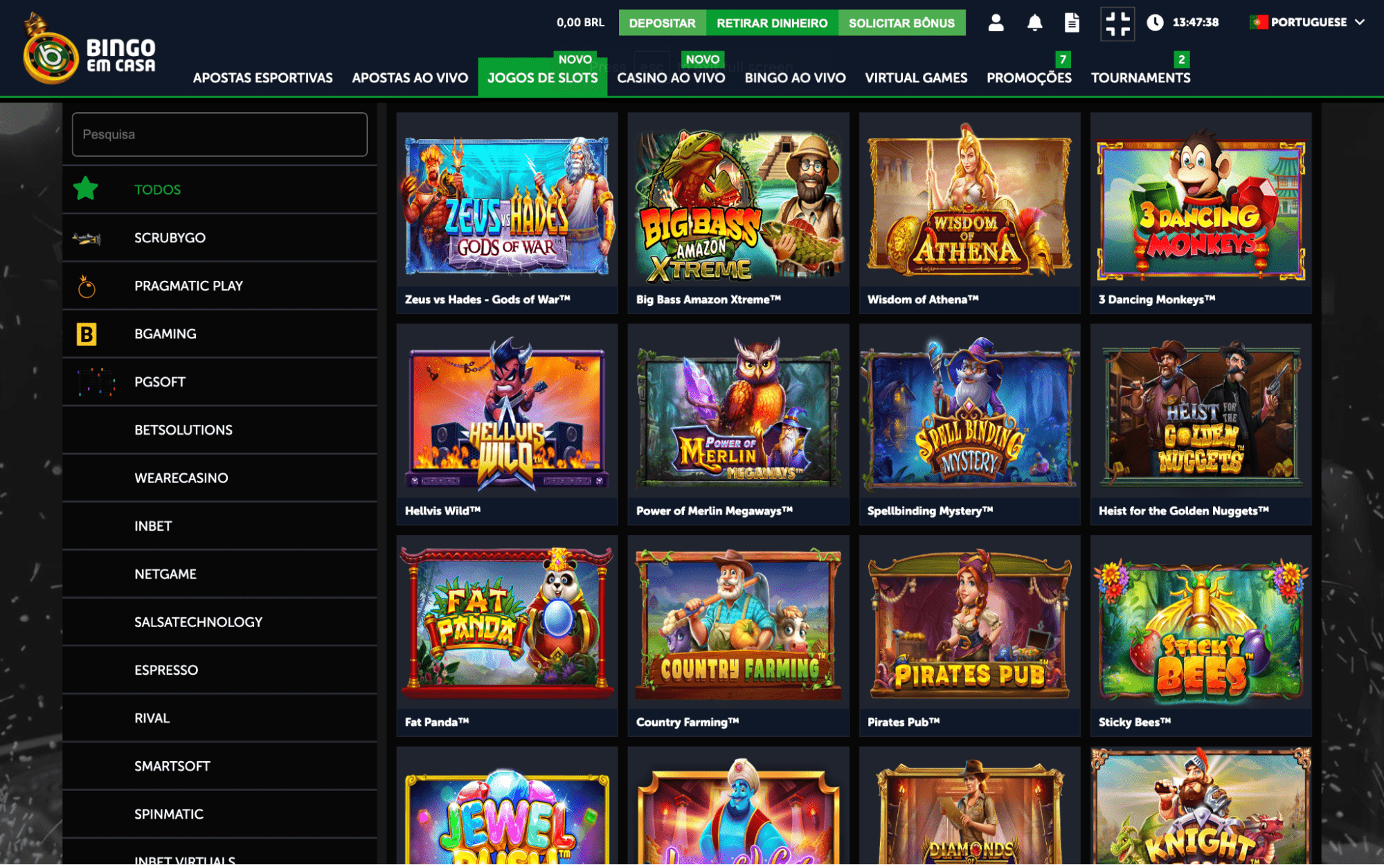 Bingo em Casa Casino Online
