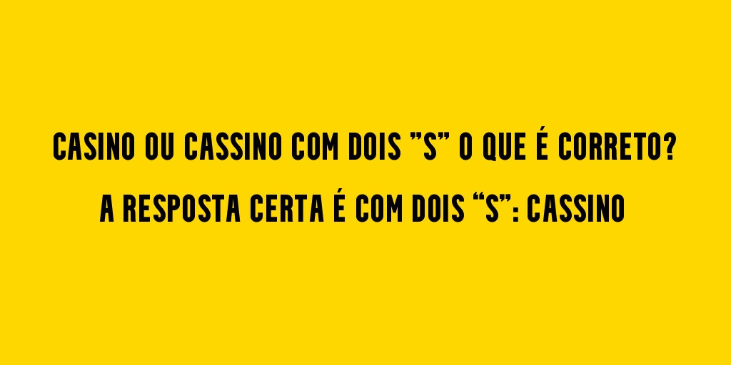 Casino ou Cassino